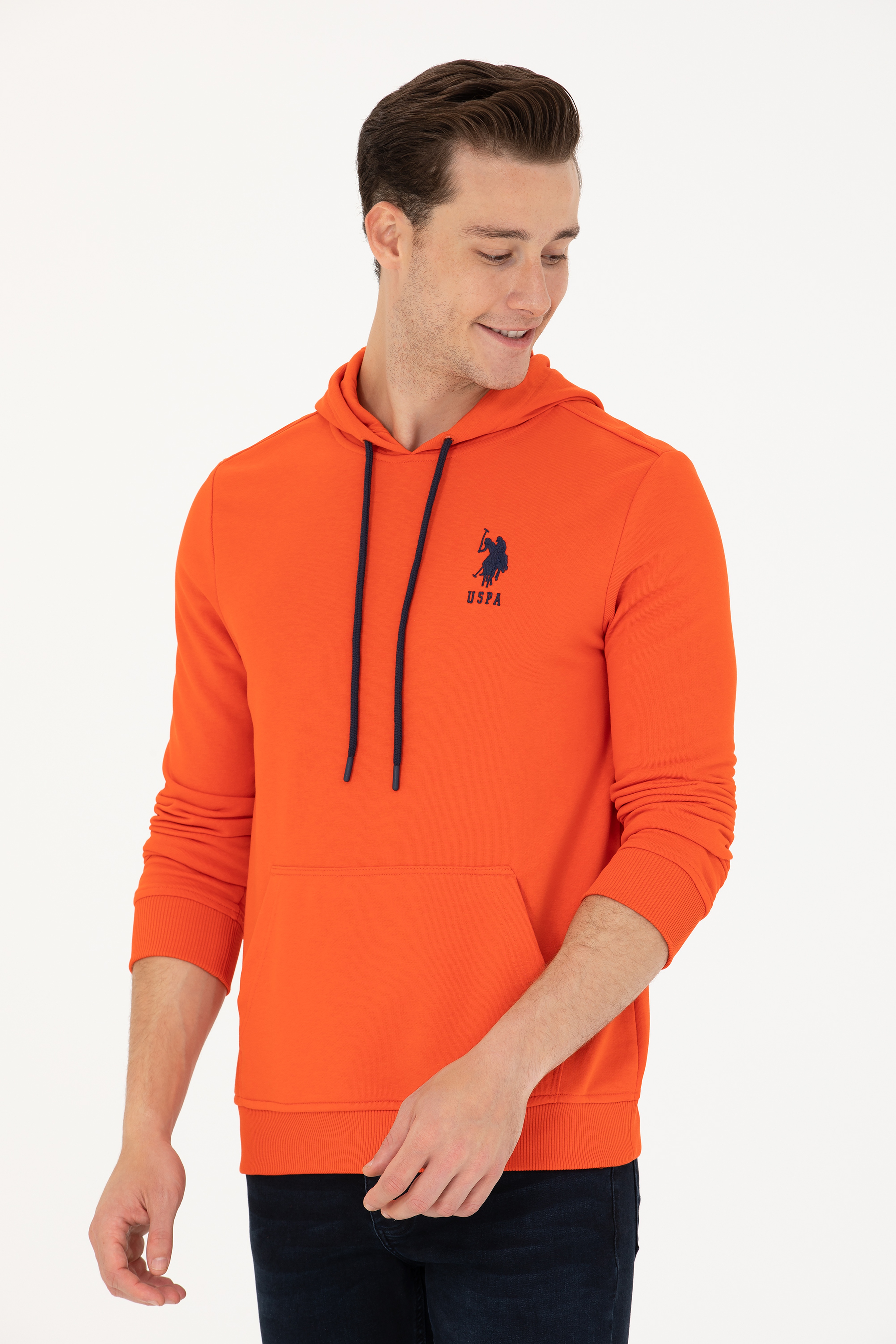 Erkek Turuncu Basic Sweatshirt - Image 1