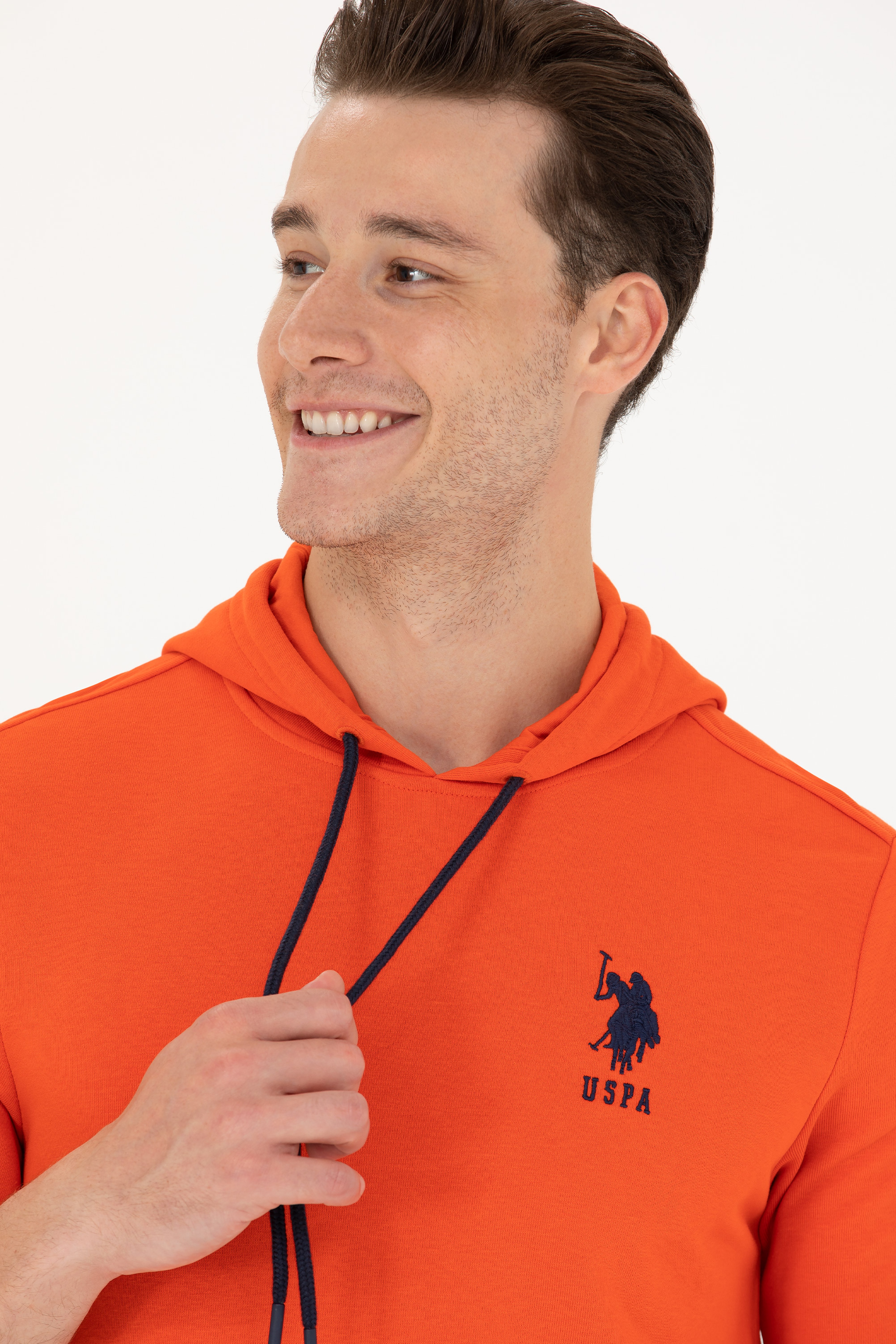 Erkek Turuncu Basic Sweatshirt - Image 2