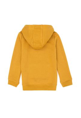 Çocuk Hardal Basic Kapüşonlu Sweatshirt - 50276086036