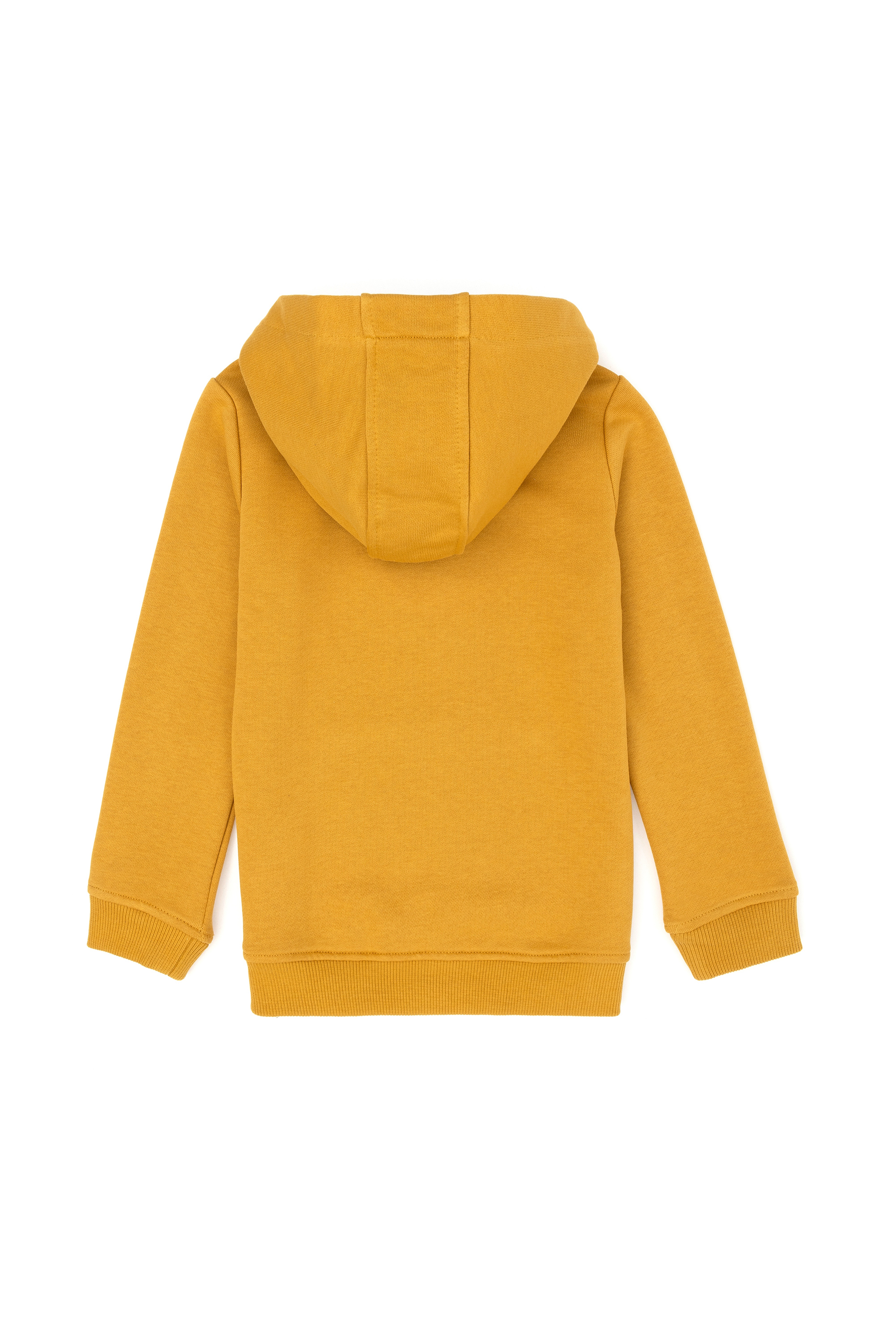 Çocuk Hardal Basic Kapüşonlu Sweatshirt - Image 2