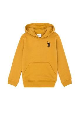Çocuk Hardal Basic Kapüşonlu Sweatshirt - 50276086036