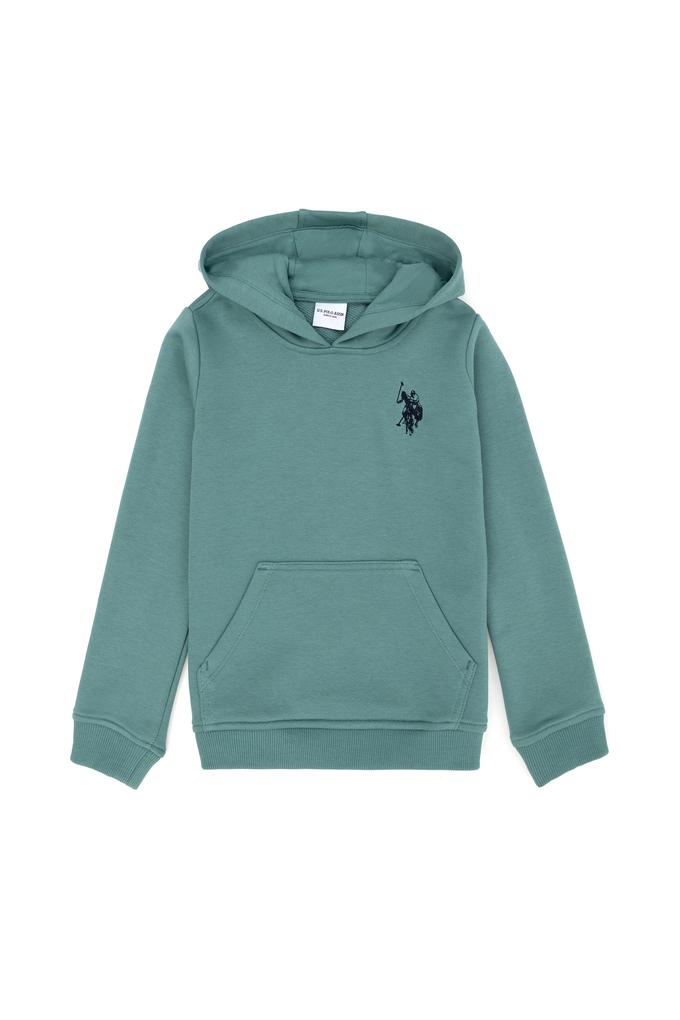 Çocuk Mint Basic Kapüşonlu Sweatshirt