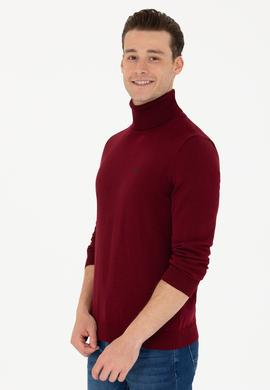 Erkek Bordo Basic Kazak - 50275844010