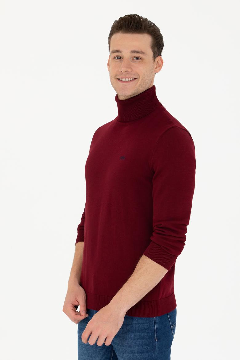 Erkek Bordo Basic Kazak - 50275844010