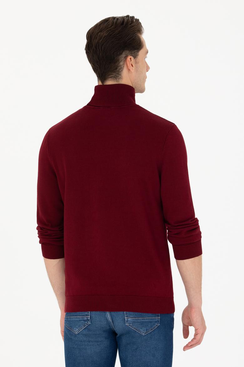 Erkek Bordo Basic Kazak - 50275844010