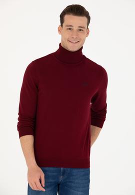 Erkek Bordo Basic Kazak - 50275844010