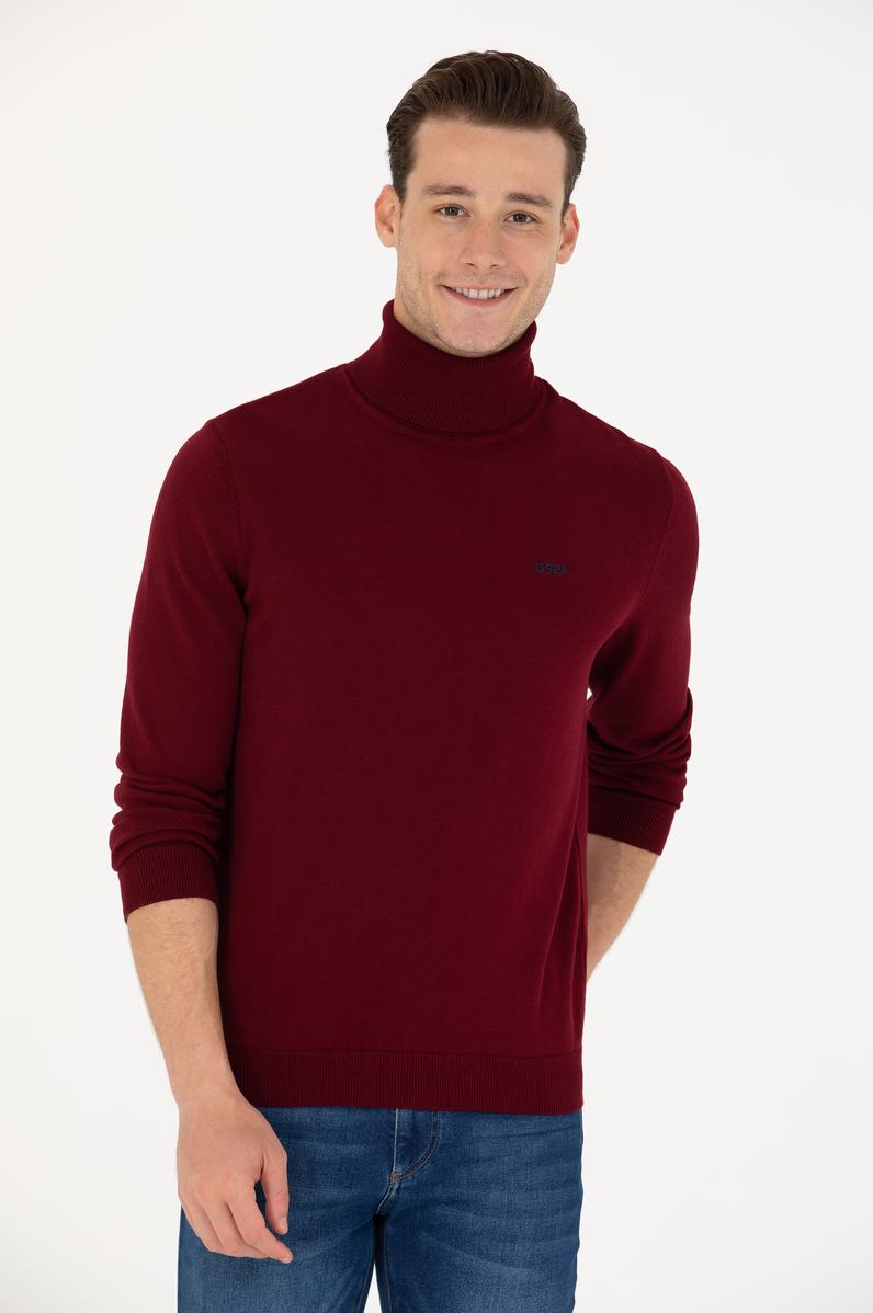 Erkek Bordo Basic Kazak