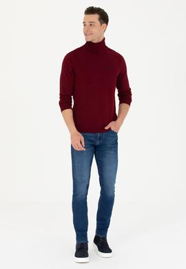 Erkek Bordo Basic Kazak - 50275844010