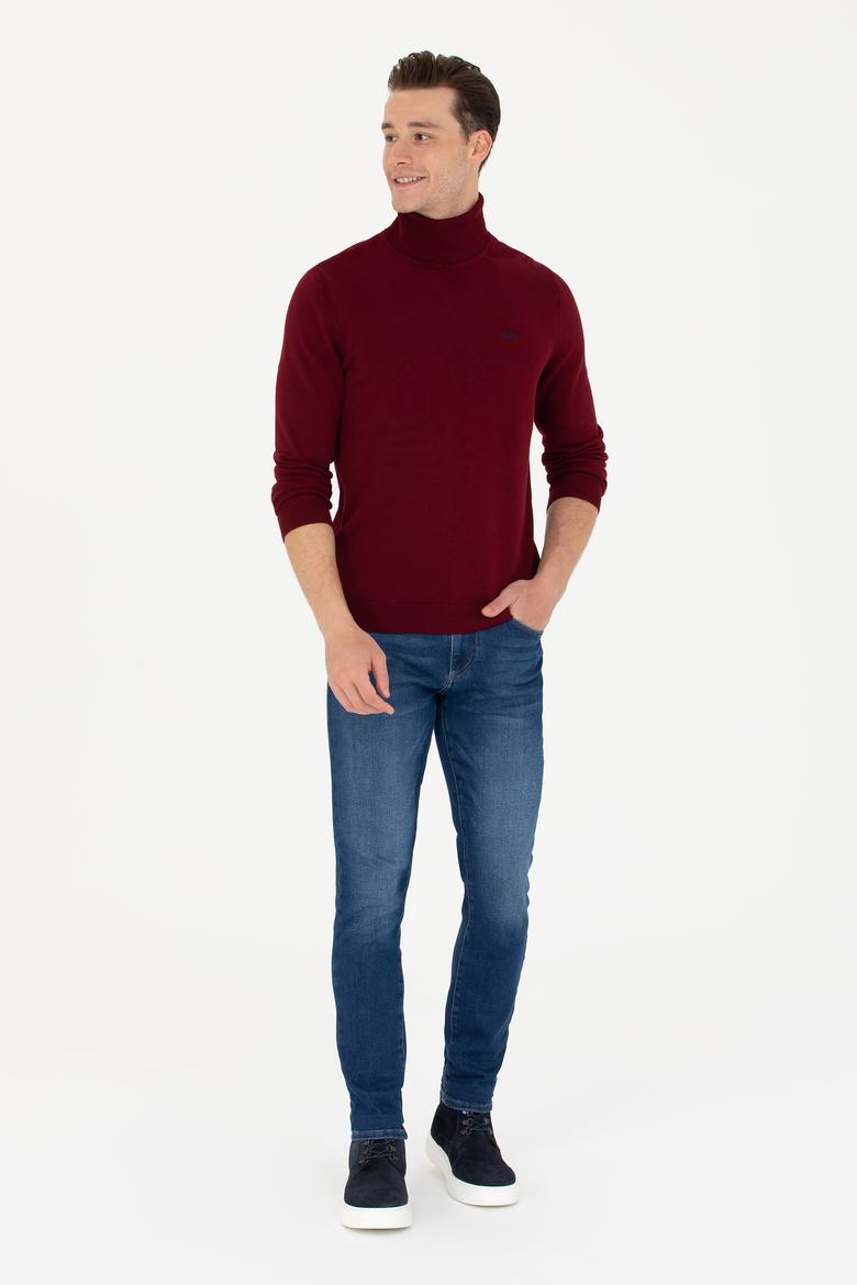 Erkek Bordo Basic Kazak - 50275844010