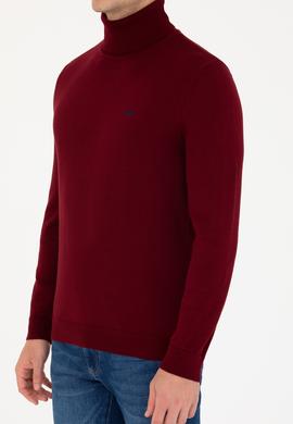 Erkek Bordo Basic Kazak - 50275844010