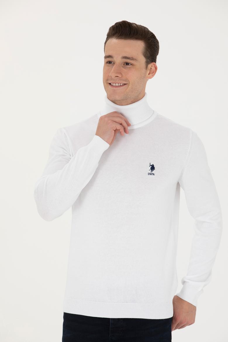 Erkek Beyaz Basic Kazak