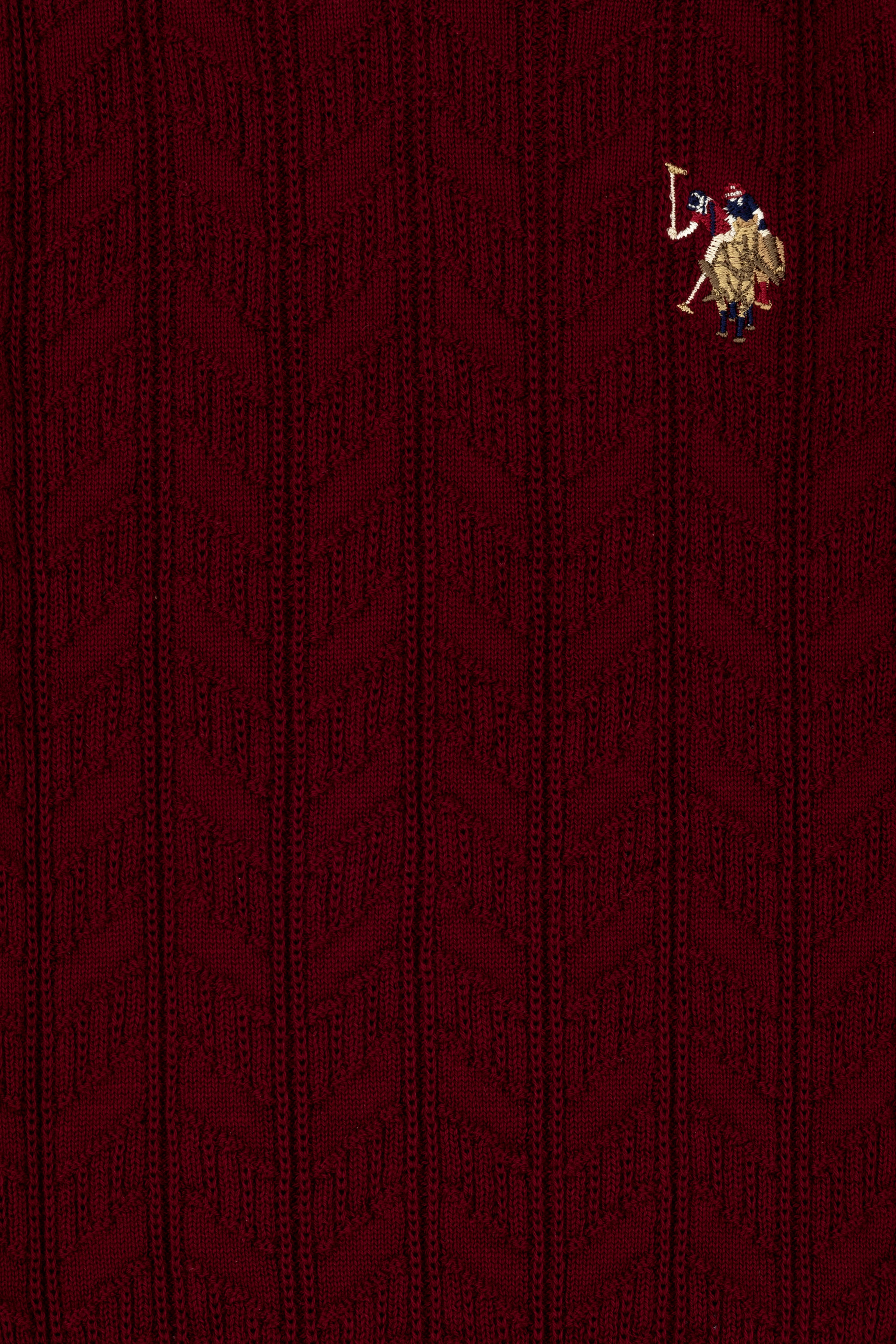 Erkek Çocuk Bordo Basic Bisiklet Yaka Kazak - Image 3