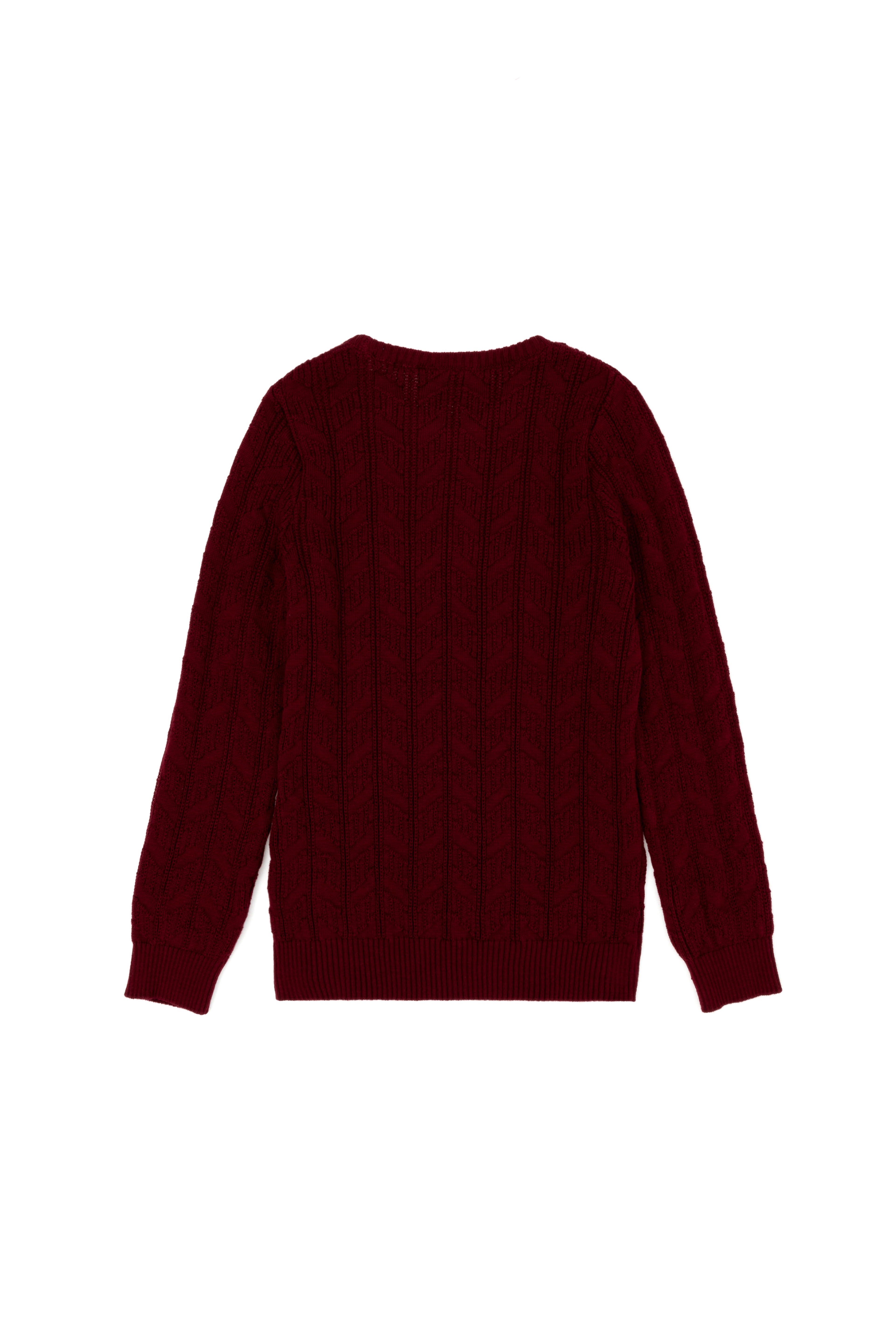 Erkek Çocuk Bordo Basic Bisiklet Yaka Kazak - Image 2