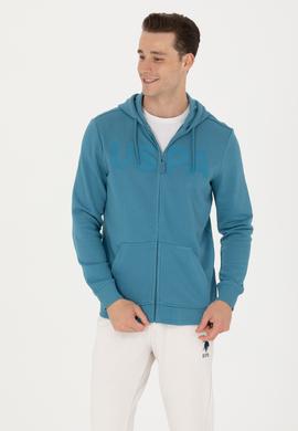 Erkek Petrol Örme Hırka - 50269394059