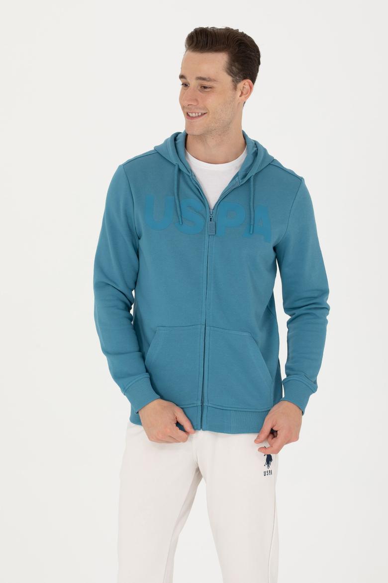 Erkek Petrol Örme Hırka