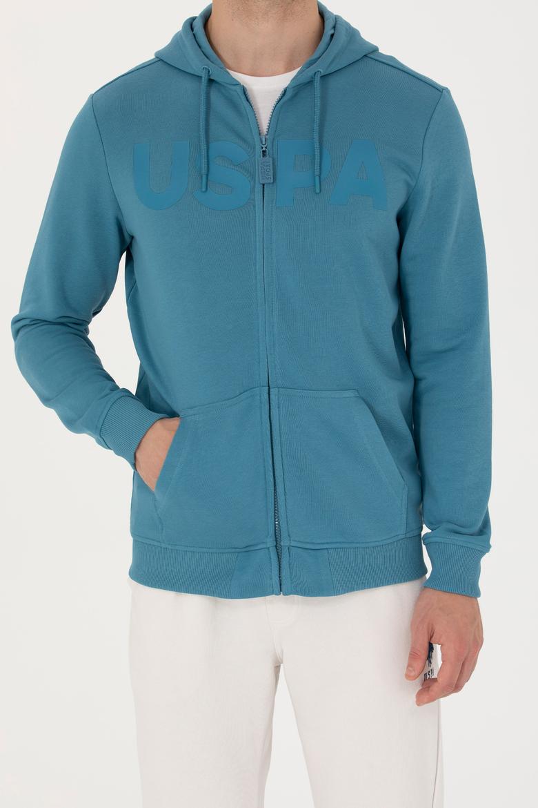 Erkek Petrol Örme Hırka - 50269394059