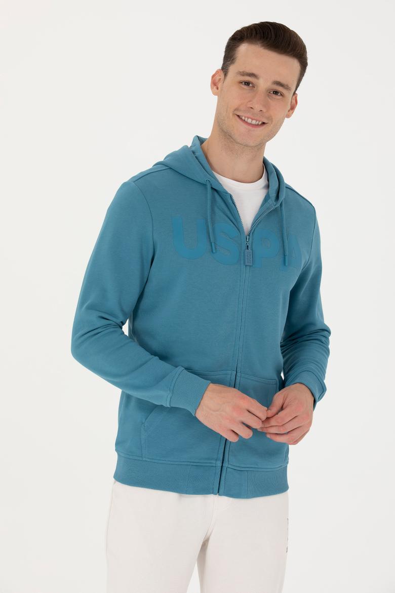 Erkek Petrol Örme Hırka - 50269394059