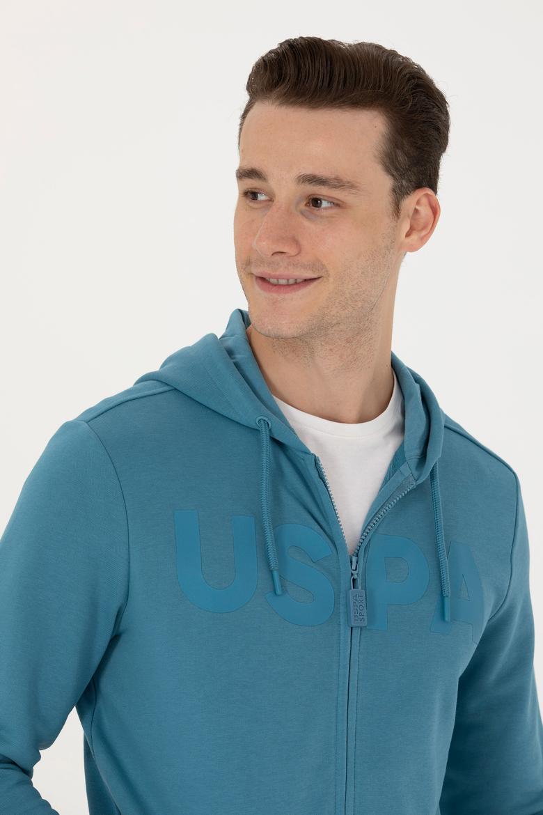 Erkek Petrol Örme Hırka - 50269394059