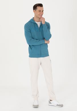 Erkek Petrol Örme Hırka - 50269394059