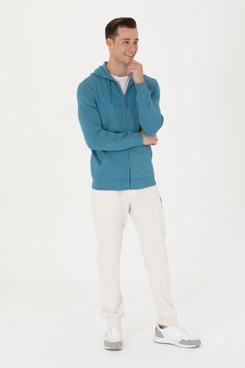 Erkek Petrol Örme Hırka - 50269394059