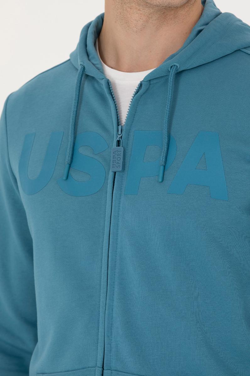 Erkek Petrol Örme Hırka