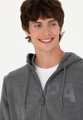 Erkek Antrasit Melanj Örme Hırka - 50269394029