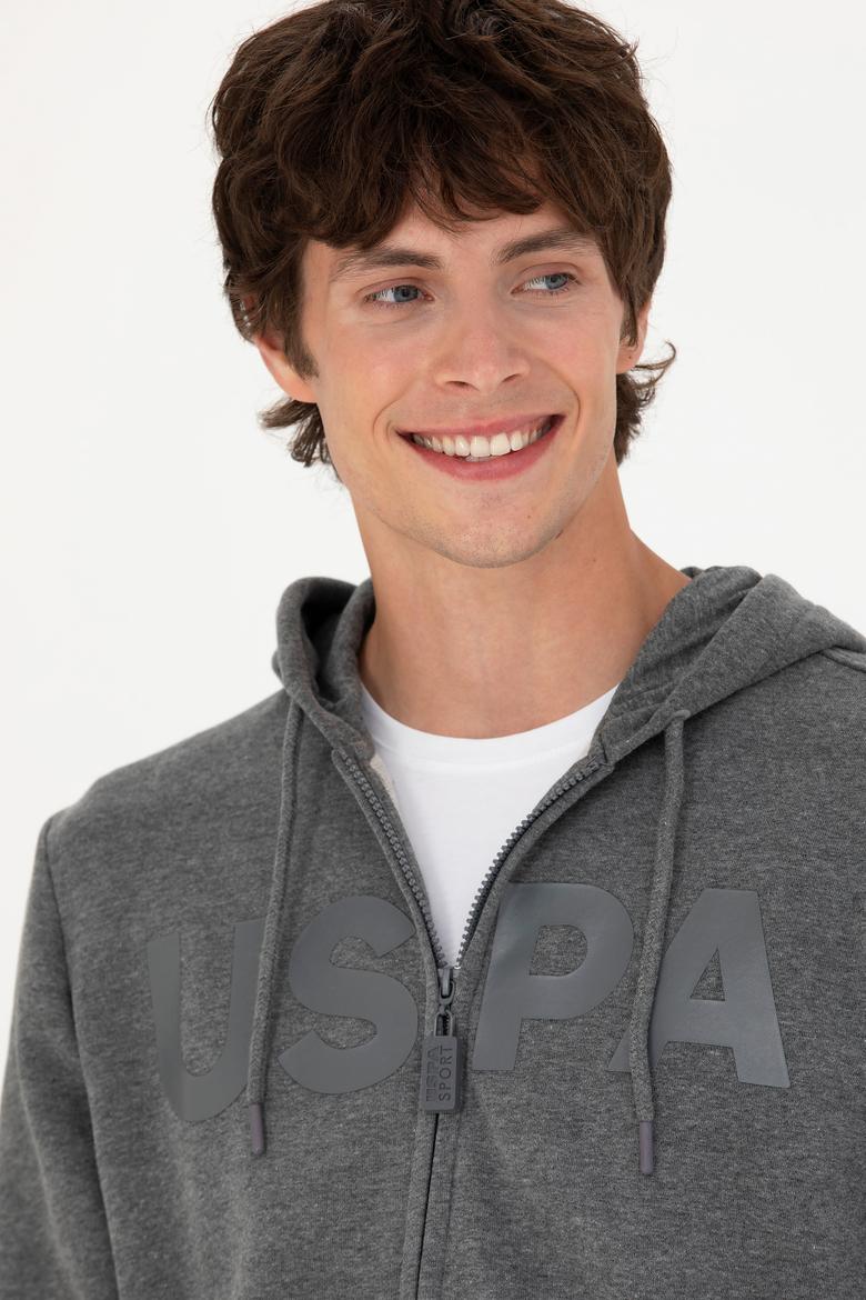 Erkek Antrasit Melanj Örme Hırka - 50269394029