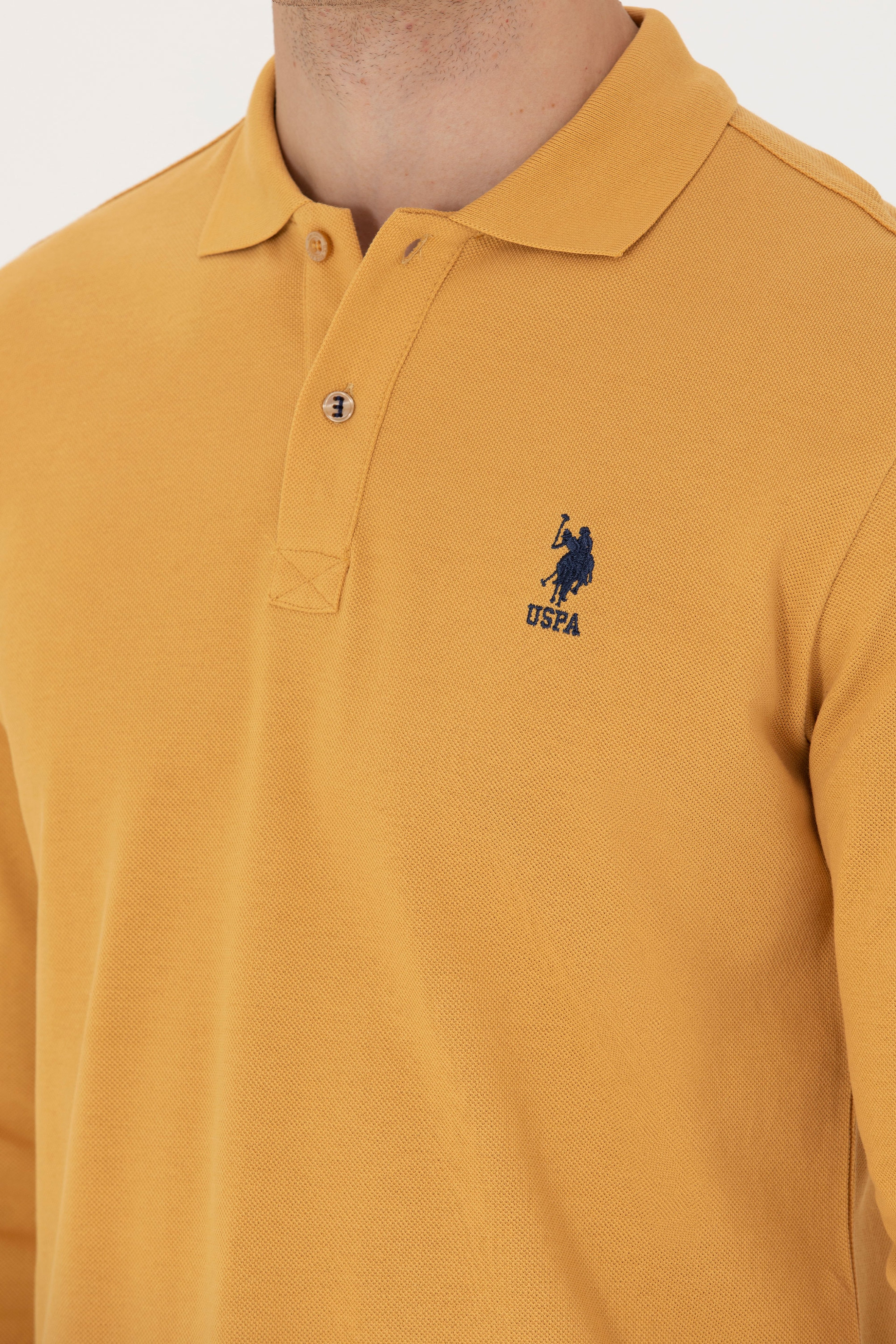 Erkek Hardal Basic Sweatshirt - Image 7