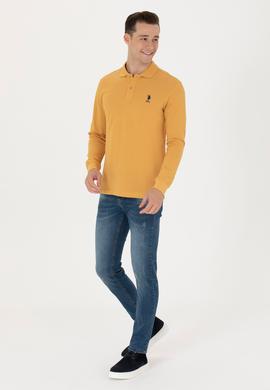 Erkek Hardal Basic Sweatshirt - 50276503027
