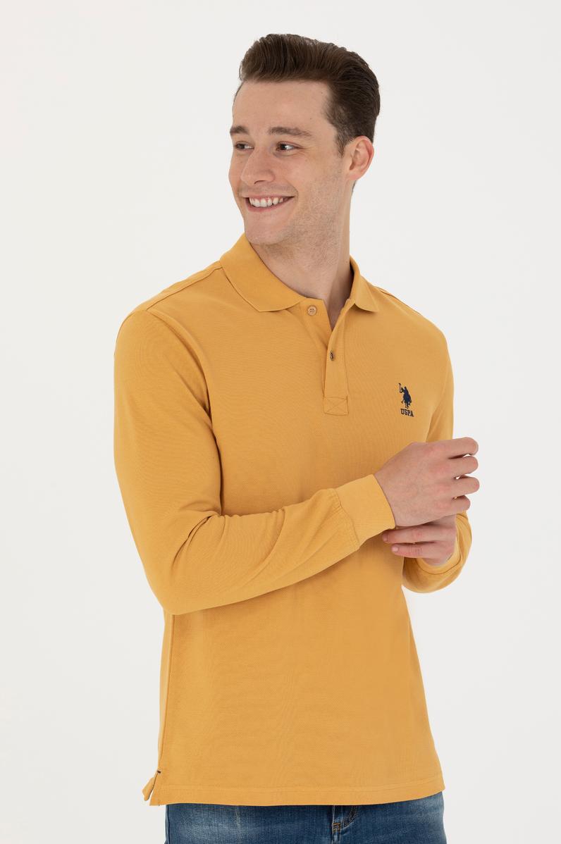 Erkek Hardal Basic Sweatshirt