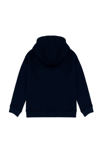 Erkek Çocuk Lacivert Kapüşonlu Sweatshirt