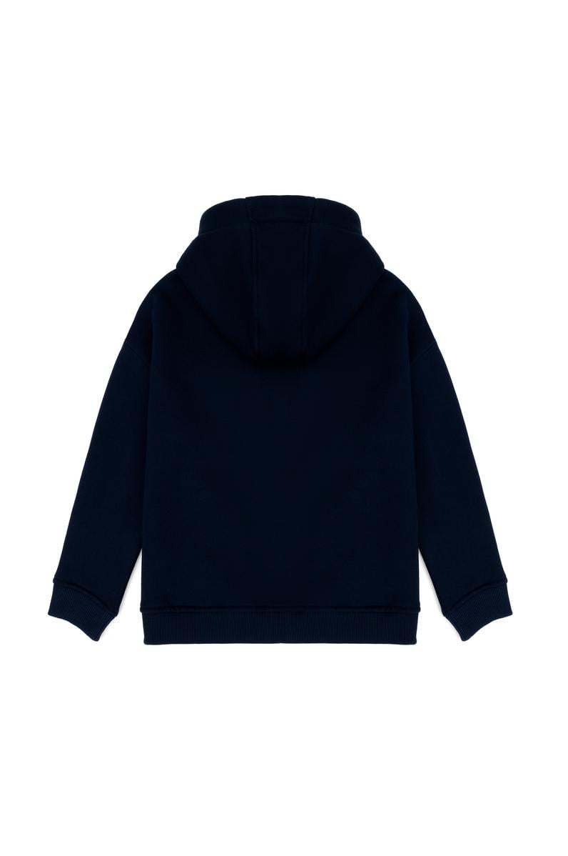 Erkek Çocuk Lacivert Kapüşonlu Sweatshirt