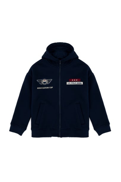 Erkek Çocuk Lacivert Kapüşonlu Sweatshirt