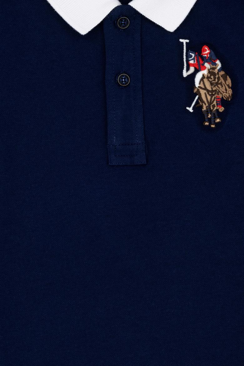 Erkek Çocuk Lacivert Basic Polo Yaka Tişört - 50263006075