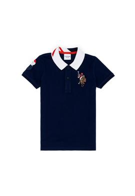 Erkek Çocuk Lacivert Basic Polo Yaka Tişört - 50263006075