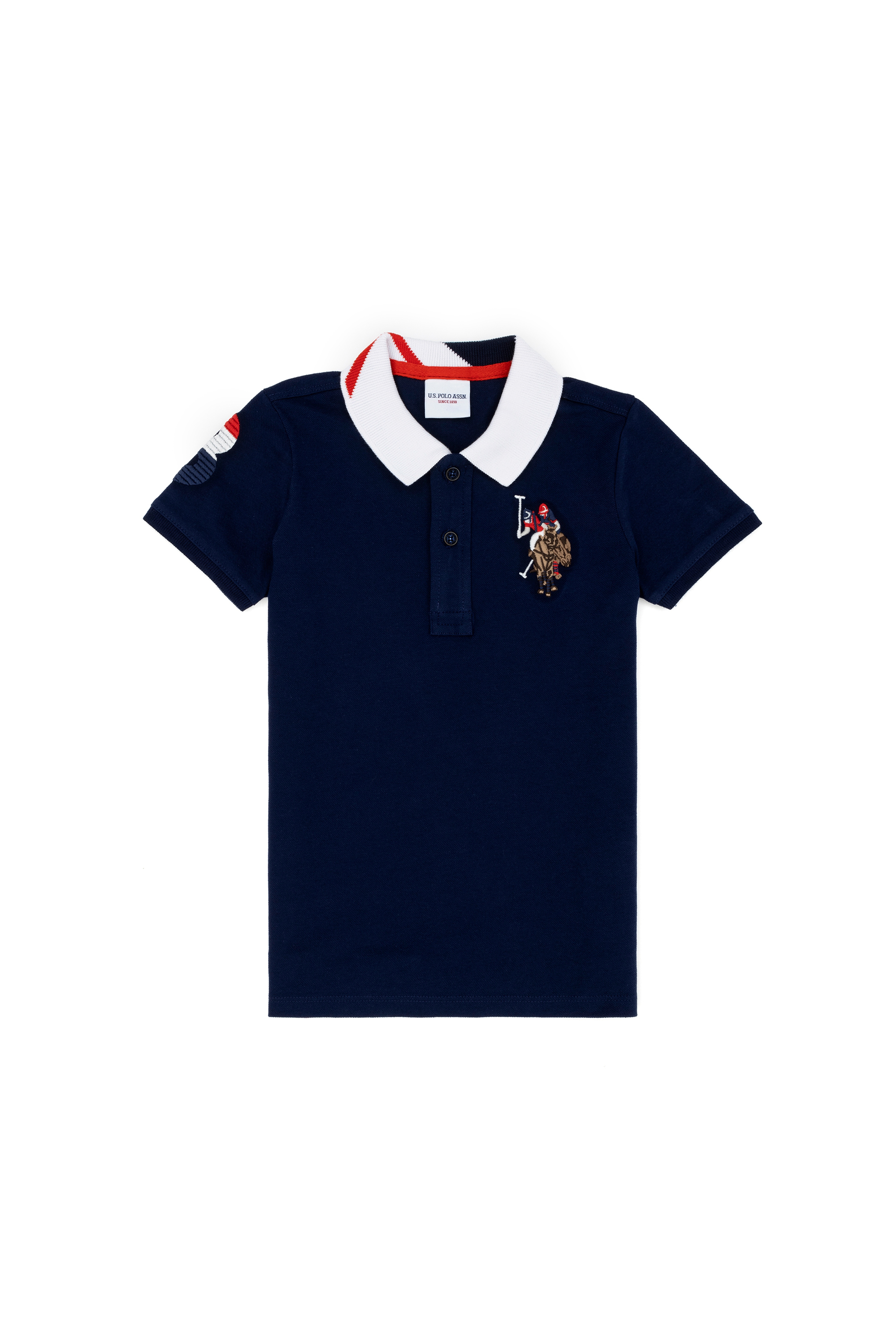 Erkek Çocuk Lacivert Basic Polo Yaka Tişört - Image 1