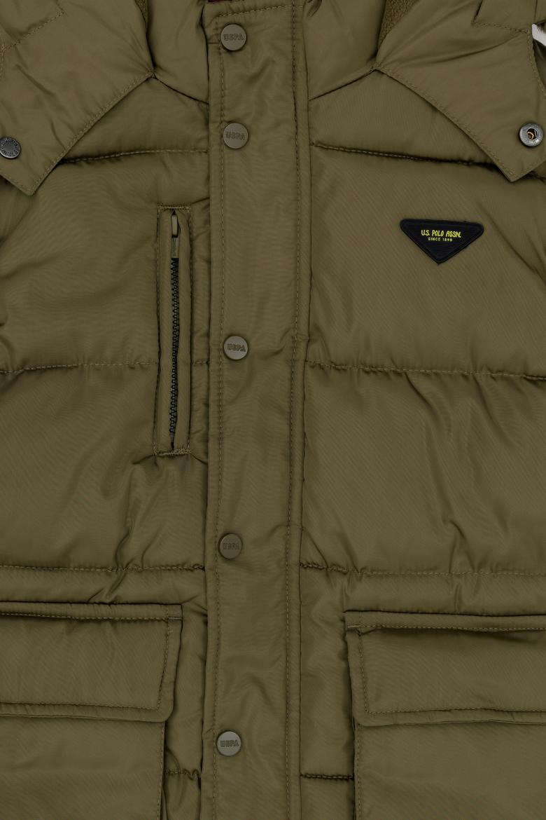 Erkek Çocuk Haki Kapüşonlu Mont - 50271503069