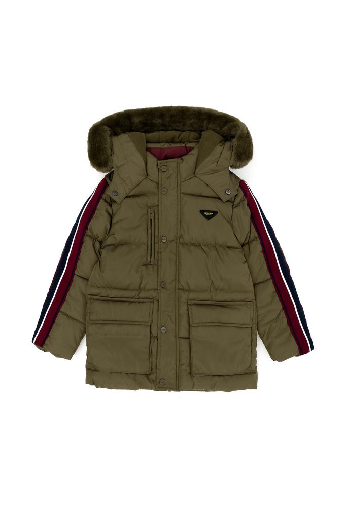 Erkek Çocuk Haki Kapüşonlu Mont