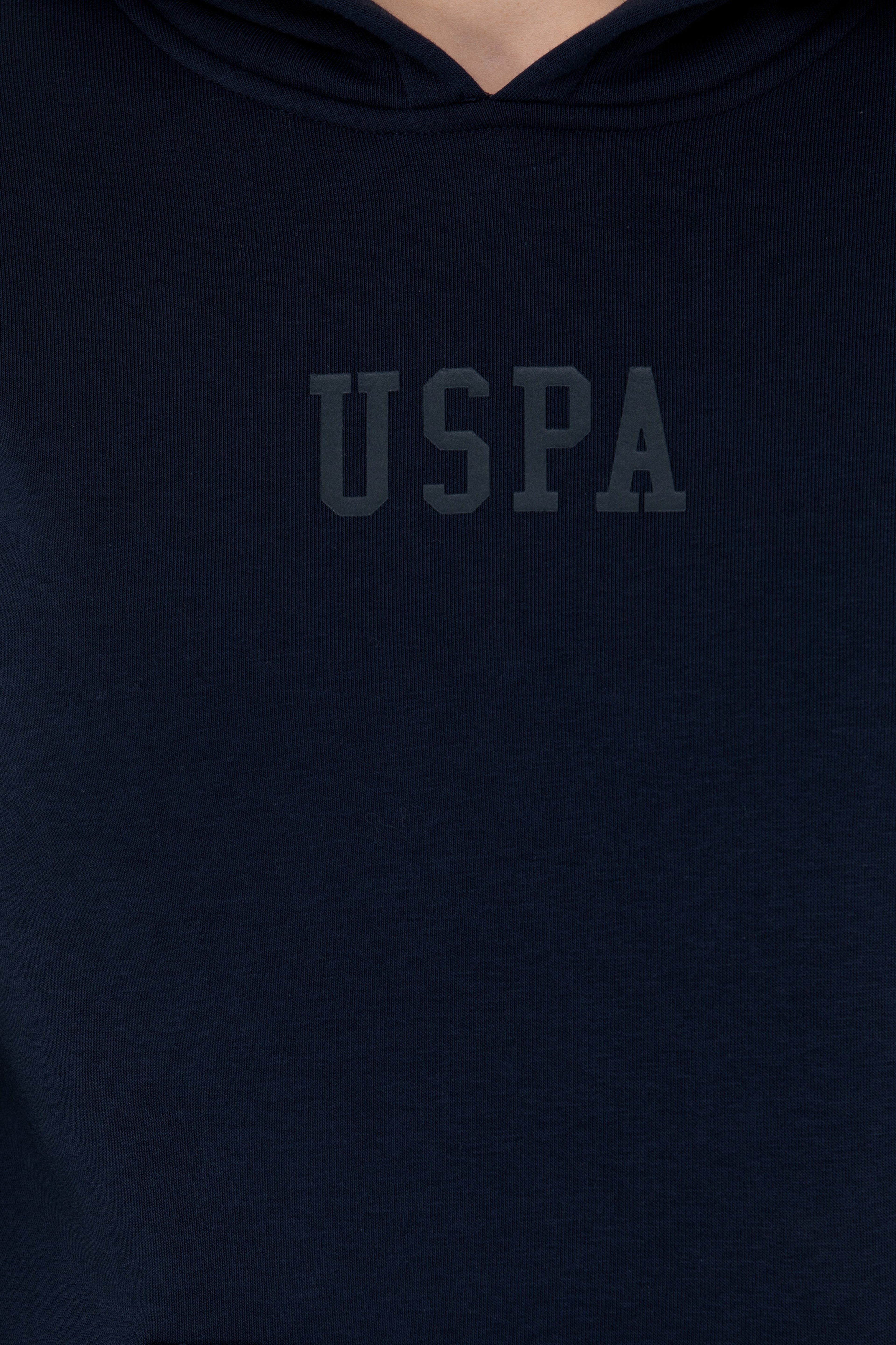 Kadın Lacivert Kapüşonlu Basic Sweatshirt - Image 7