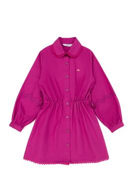 Kız Çocuk Menekşe Uzun Kol Dokuma Elbise - 50271200014