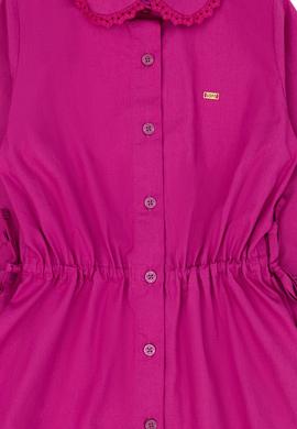 Kız Çocuk Menekşe Uzun Kol Dokuma Elbise - 50271200014