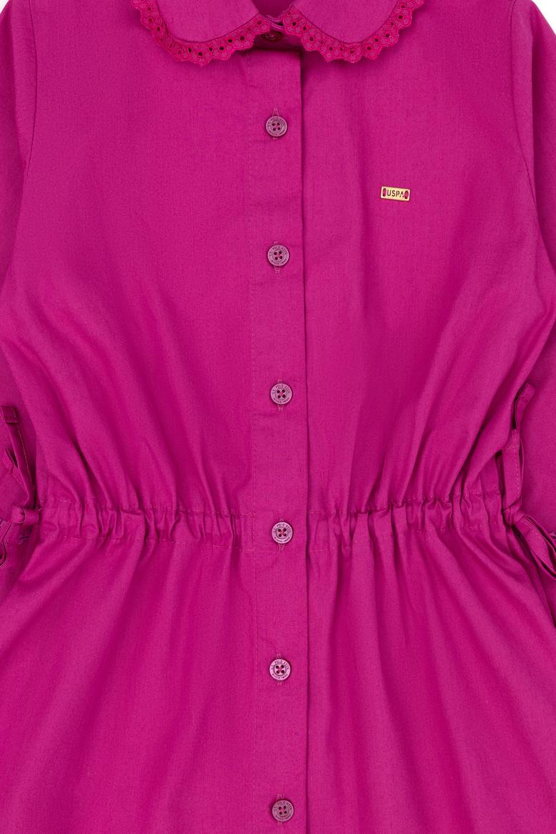 Kız Çocuk Menekşe Uzun Kol Dokuma Elbise - 50271200014