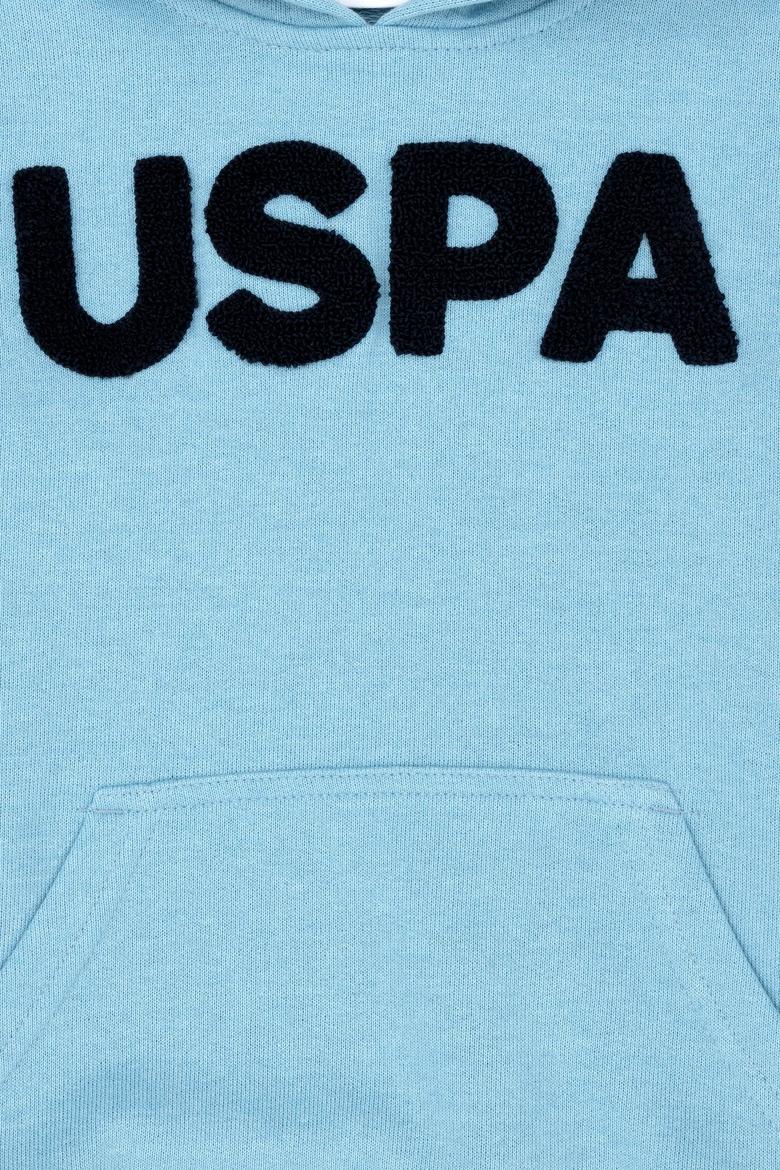 Çocuk Mavi Basic Kapüşonlu Sweatshirt - 50269419044