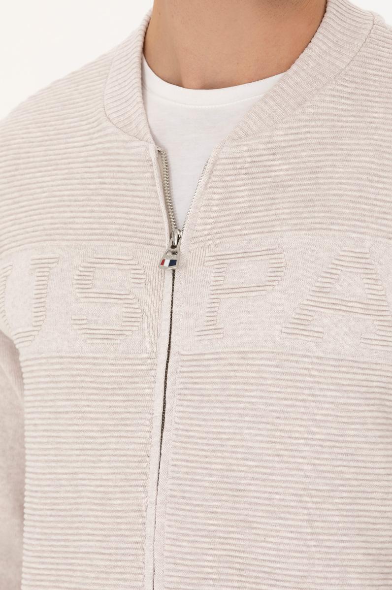 Erkek Taş Melanj Triko Hırka