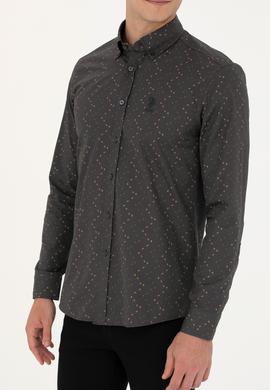 Erkek Antrasit Uzun Kollu Gömlek - 50272442005