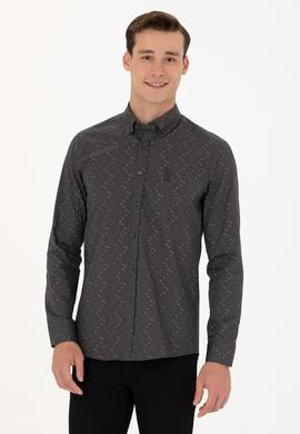 Erkek Antrasit Uzun Kollu Gömlek - 50272442005