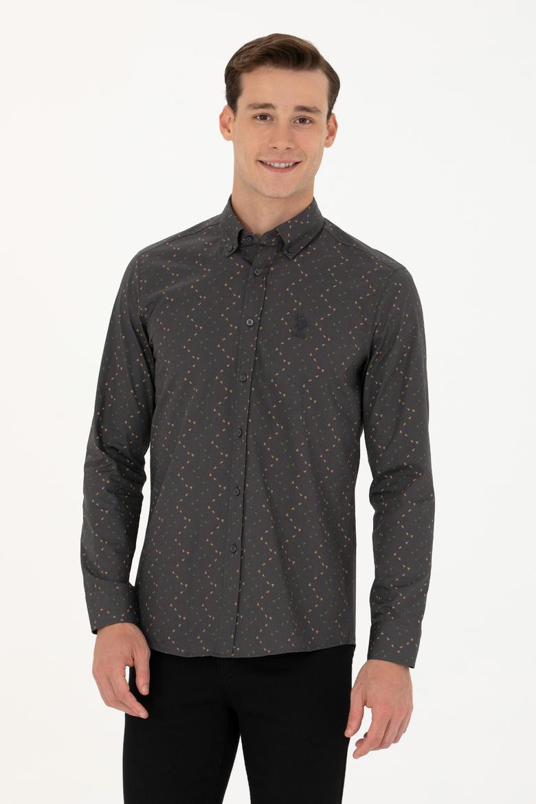 Erkek Antrasit Uzun Kollu Gömlek - 50272442005