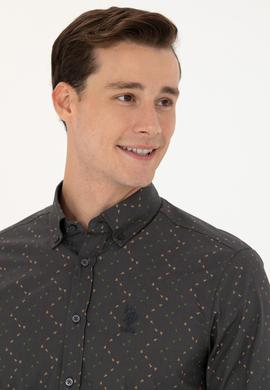 Erkek Antrasit Uzun Kollu Gömlek - 50272442005