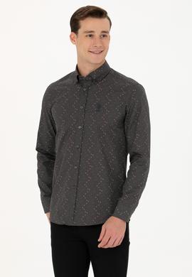 Erkek Antrasit Uzun Kollu Gömlek - 50272442005