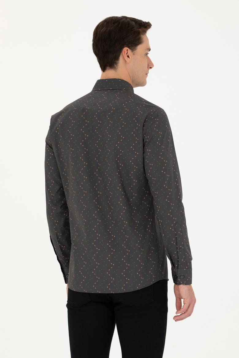 Erkek Antrasit Uzun Kollu Gömlek - 50272442005